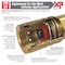 Primefit I/M 6-Ball Coupler 1/4" x 3/8" Std Hose Barb Brass XIC1438BB6-B10-P - alternate 2